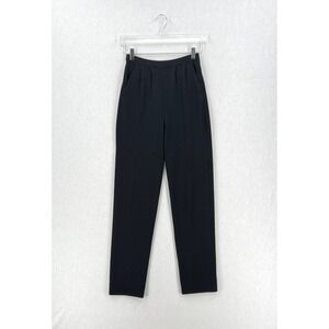 VINTAGE ST JOHN Santana Knit Pants 2 Black Pleated Tapered High Rise Pull on